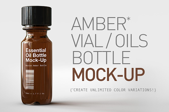Free Essential Oils Bottle | Vial Mock-Up