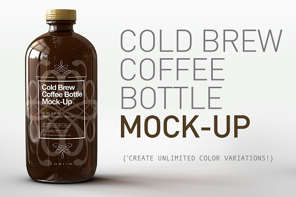 Download Cold Brew Coffee Bottle Mock-Up