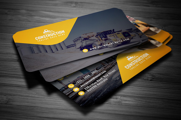 Creative Construction Business Cards | Oxynux.Org