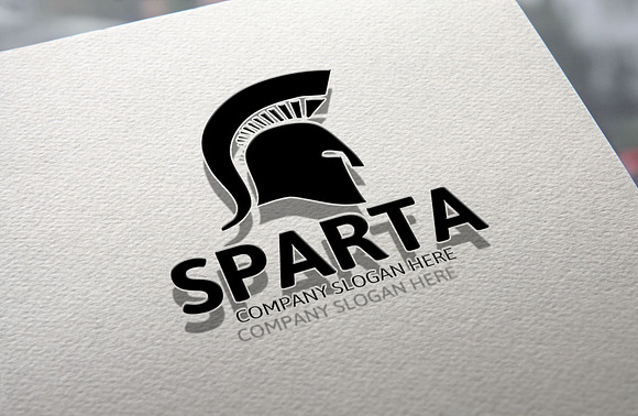 Spartan Helmet Logo in Logo Templates - product preview 3