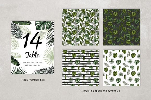 Tropical wedding collection in Invitation Templates - product preview 4