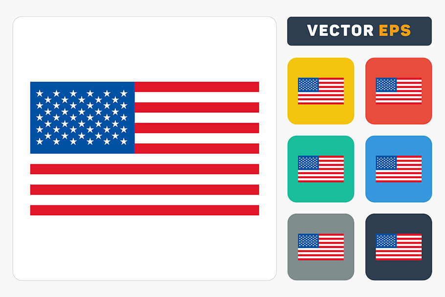 Download United States of America Flag Vector ~ Icons ~ Creative Market