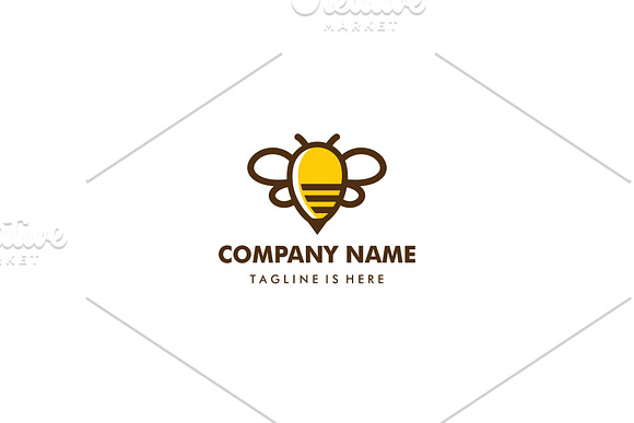 Bumble bee hive honey logo template | Creative Daddy
