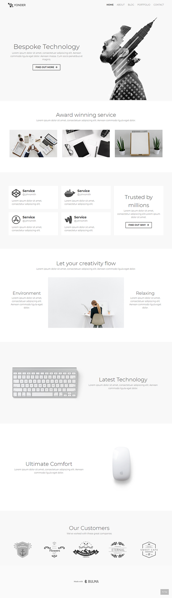 Yonder - Creative Portfolio in HTML/CSS Themes - product preview 1