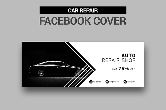 Car Repair Facebook Cover in Facebook Templates
