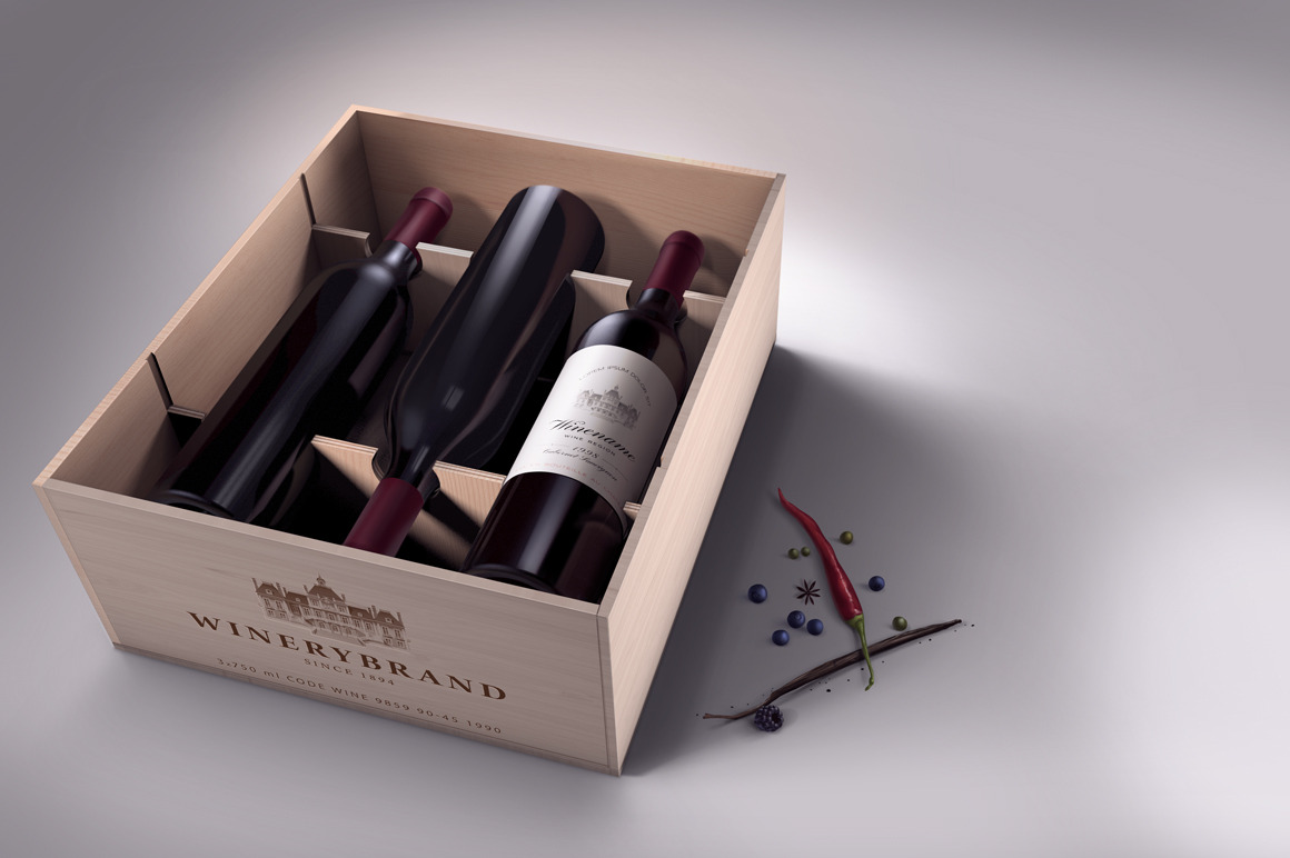 Download Wine Case Mock-up ~ Product Mockups ~ Creative Market