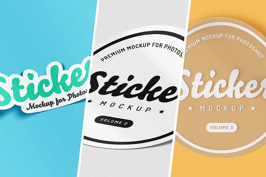 Round Stickers Mock-Up