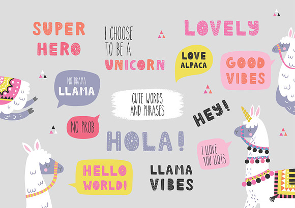 Lovely Llamas in Illustrations - product preview 3