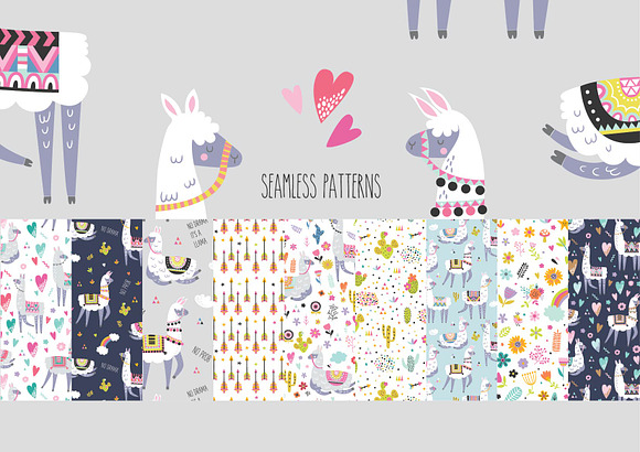 Lovely Llamas in Illustrations - product preview 4