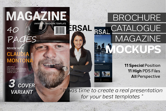 Free Brochure Catalog Magazine MockUps