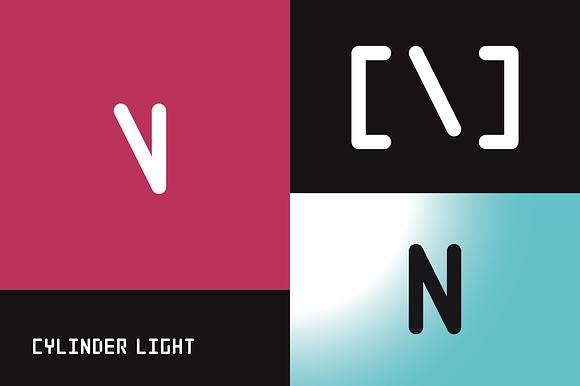 Cylinder Light in Display Fonts