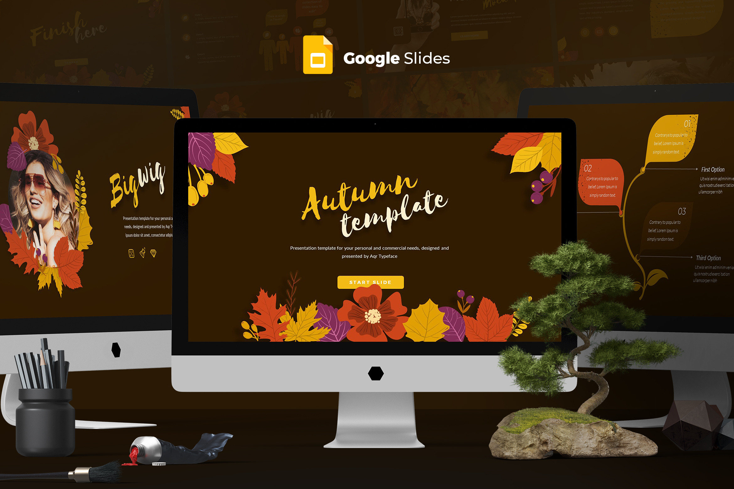 Autumn Google Slides template Google Slides Templates Creative Market