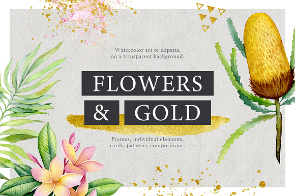 Watercolor floral Bundle in Illustrations - product preview 4