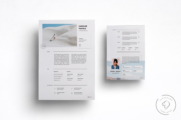 2 Page Blogger Media Kit Template