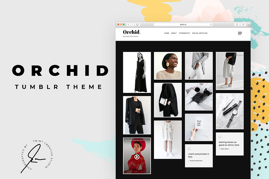 Orchid Tumblr Theme in Tumblr Themes