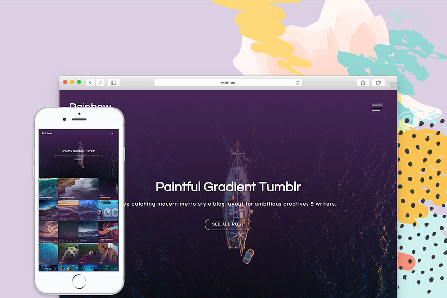Rainbow Tumblr Themes in Tumblr Themes - product preview 1