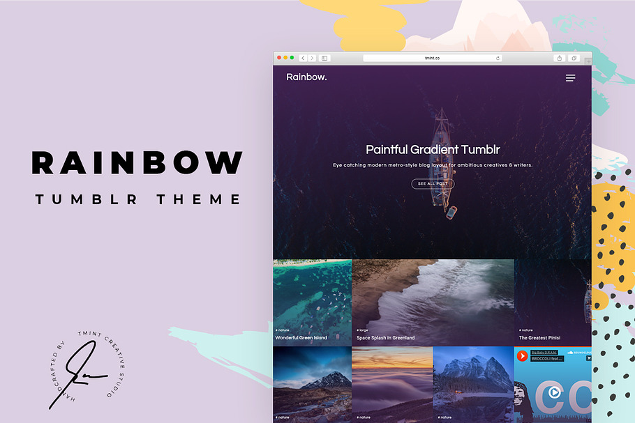 Rainbow Tumblr Themes in Tumblr Themes