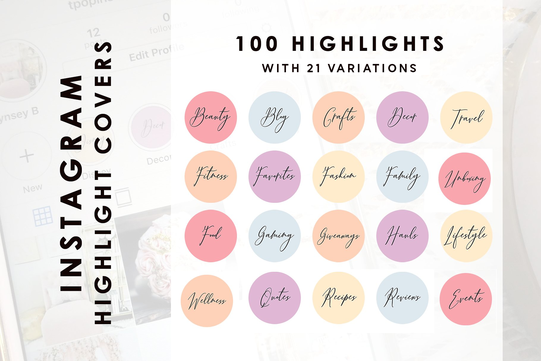 Instagram Story Highlight Covers ~ Instagram Templates ~ Creative Market