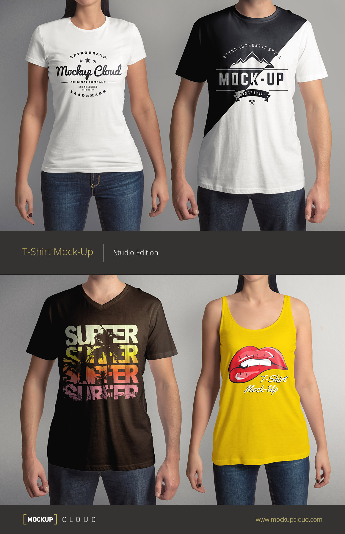 Download T-Shirt Mock-Up Set ~ Product Mockups ~ Creative Market