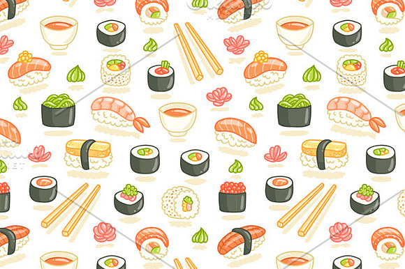 Sushi ~ Patterns on Creative Market