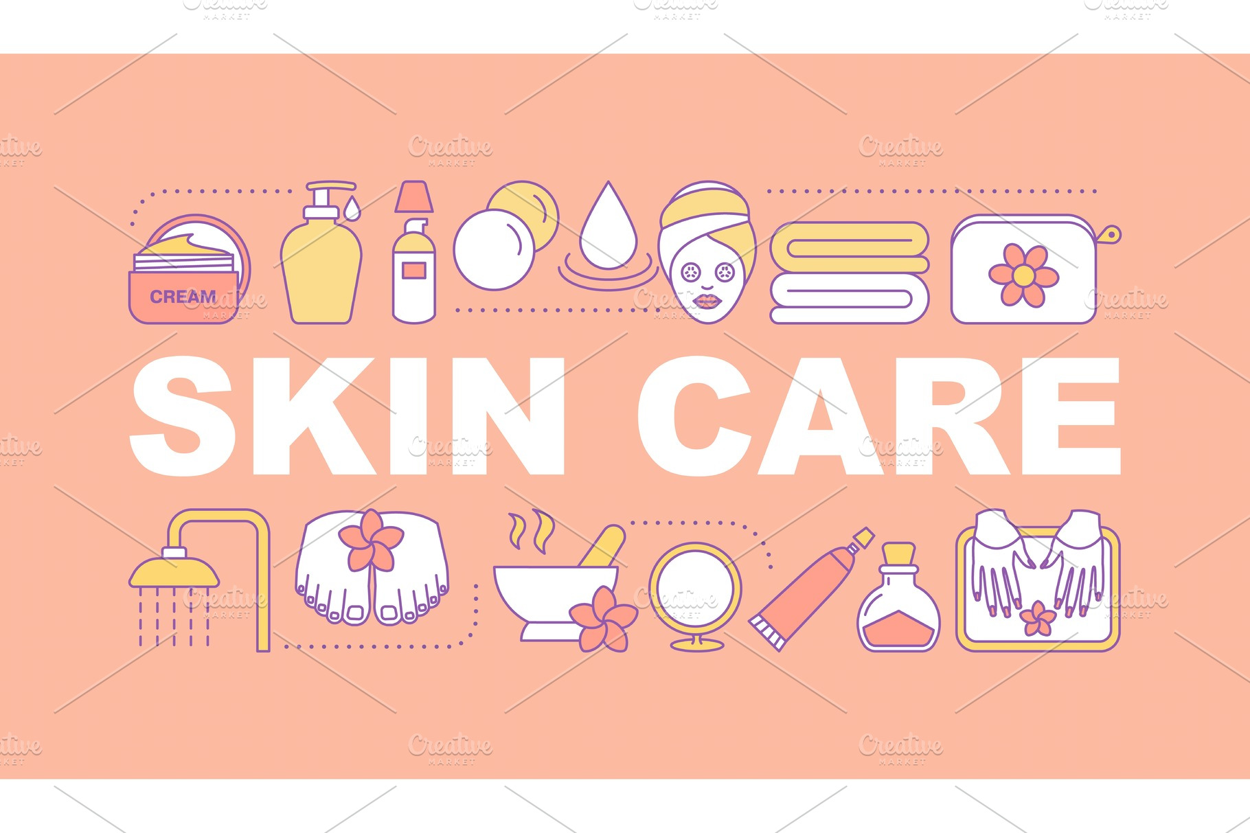 Skin care word concepts banner Product Mockups