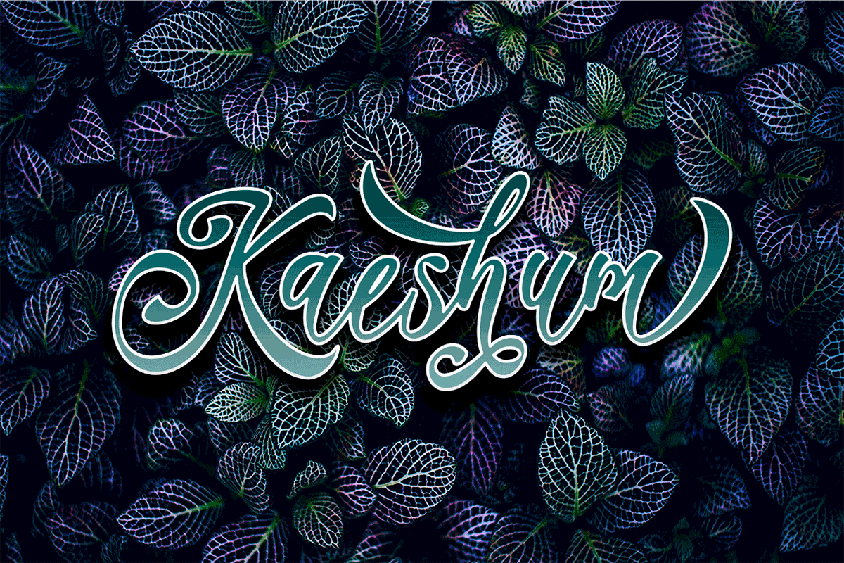 Kaeshum Script - BOLD in Bold Fonts