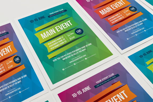 Multipurpose poster template, vol 3 in Flyer Templates - product preview 2