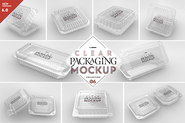 Download Free 06 Clear Container Packaging Mockups Psd Mockup PSD Mockup Template