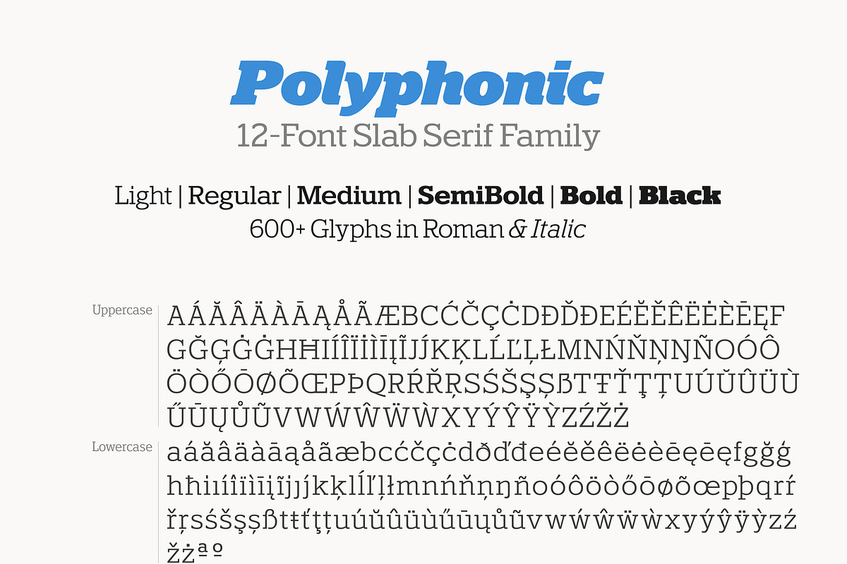 Polyphonic 12-Font Slab Serif Family in Slab Serif Fonts - product preview 5