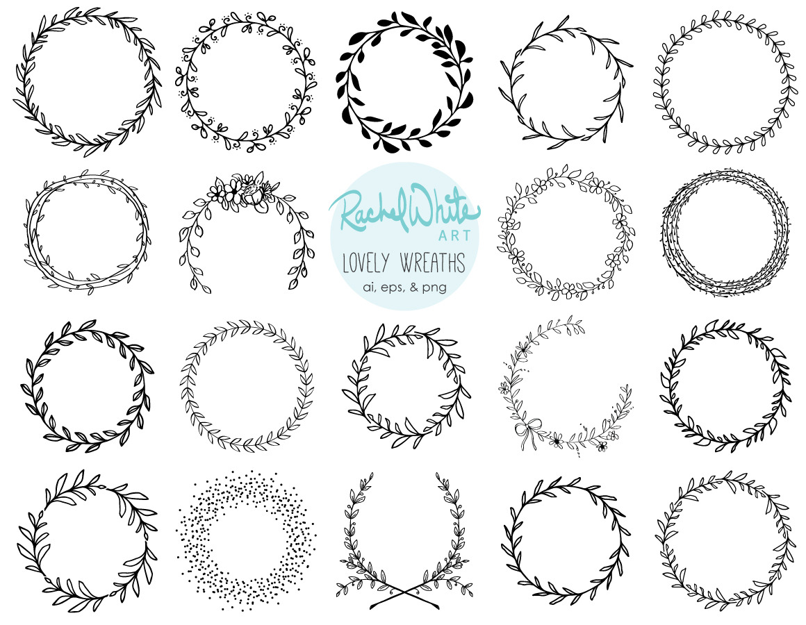 Download Lovely Wreaths, Vector ~ Graphic Objects ~ Creative Market