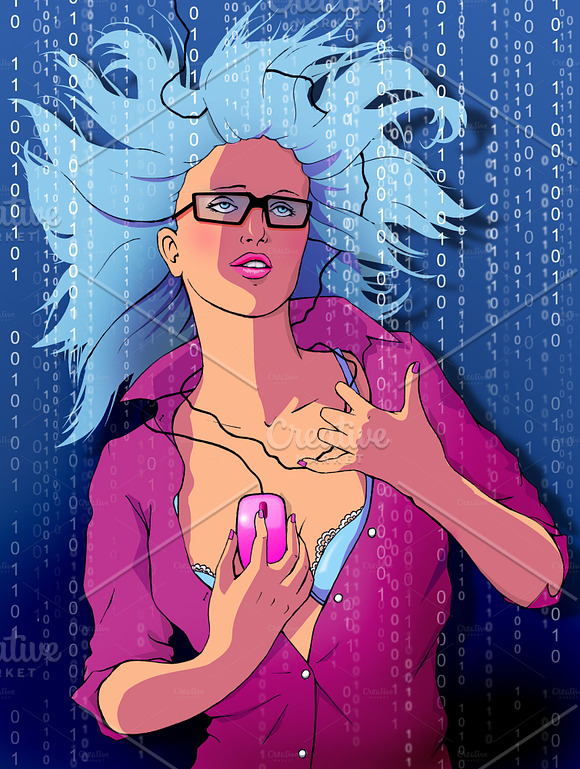 Cyber sex in Illustrations