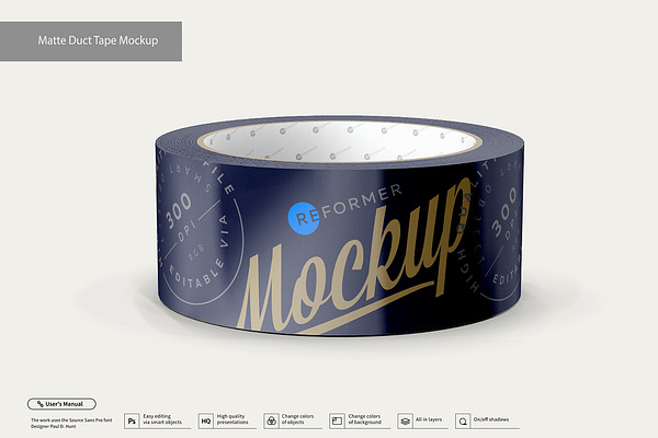 Download Matte Duct Tape Mockup Psd Mockups Templates Mockup Psd Chrome Yellowimages Mockups