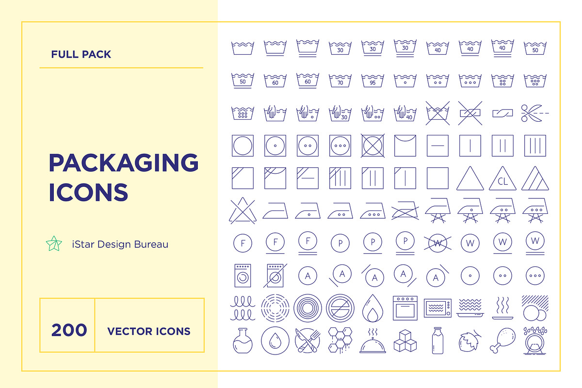 Packaging Symbols – Icons Set in Safety Icons - product preview 3