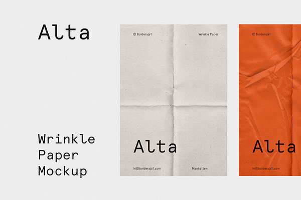 Download Wrinkle Fold Paper Mockup Psd Mockup Make Flyer Free PSD Mockup Templates