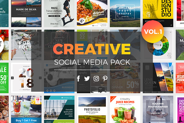 Download Creative Social Media Pack Vol 1 Psd Template Free 751522 Psd Mockup Templates Creative Best Design For Download PSD Mockup Templates