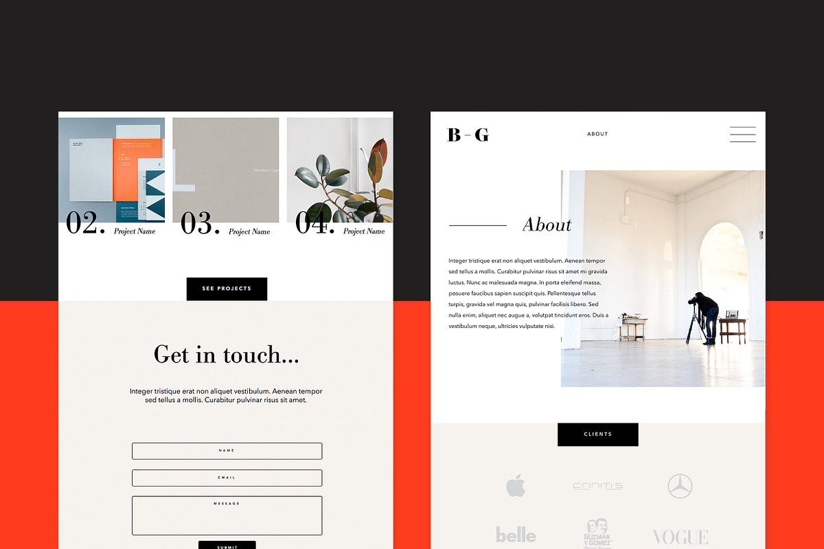 FOLIO | Adobe Muse Template in Website Templates - product preview 8
