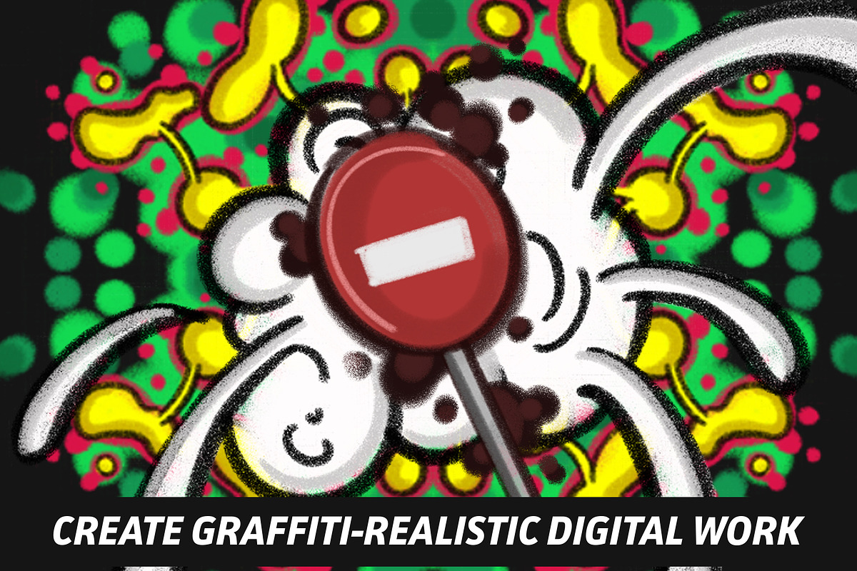 The Graffiti Box: Procreate Brushes in Photoshop Brushes - product preview 3