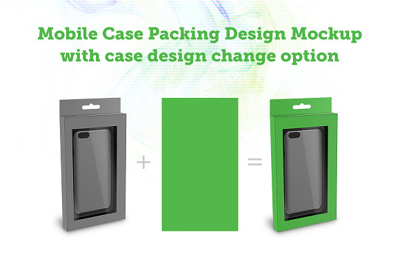 Free Mobile Case Packing Design Mockup