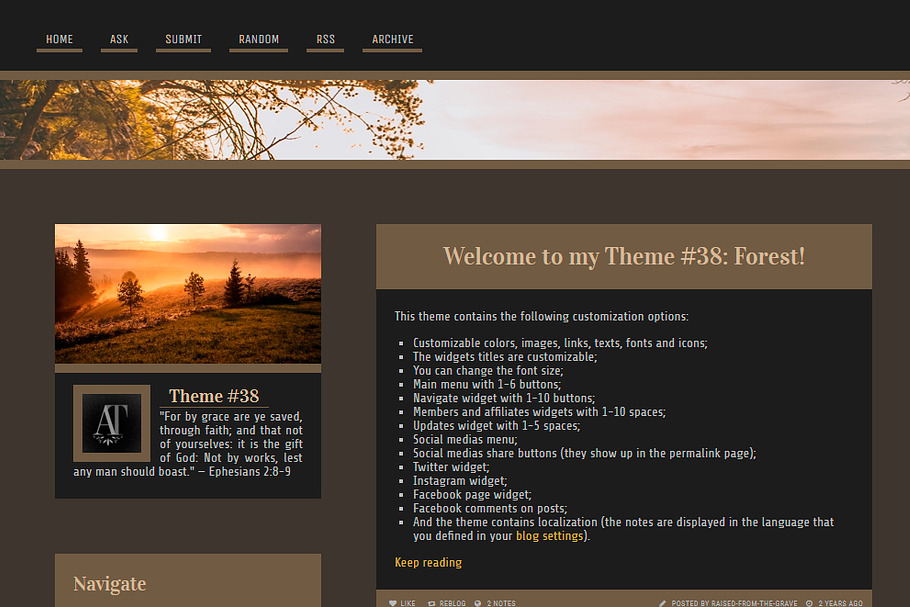 Forest - Tumblr Theme in Tumblr Themes