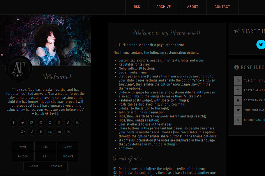 Before The Dawn - Tumblr Theme in Tumblr Themes - product preview 1