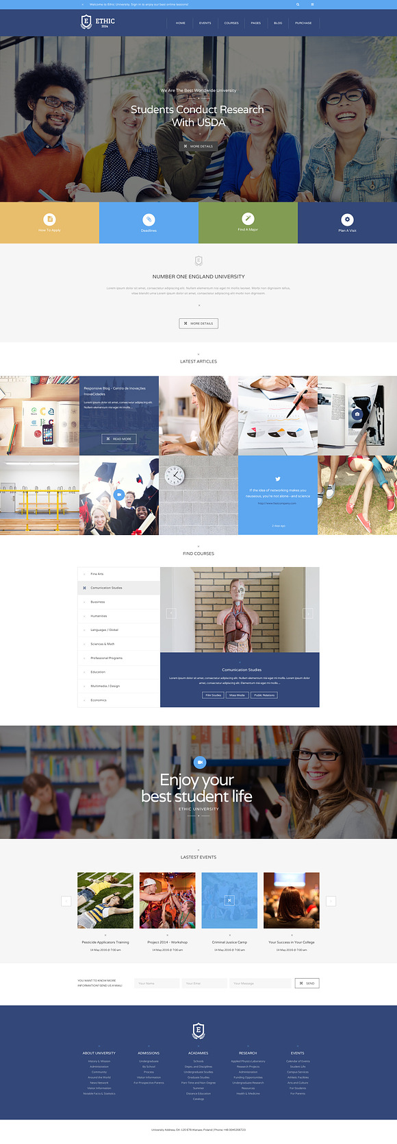 ETHIC - Education LMS Theme in WordPress Business Themes - product preview 2
