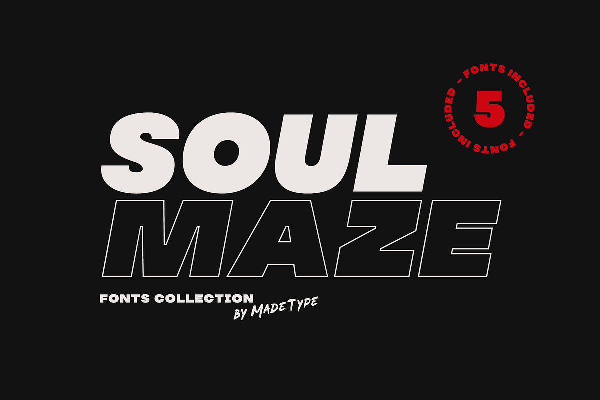 MADE Soulmaze | 40% Off Best 10 Premium Fonts for Logos Bundle Download 2019