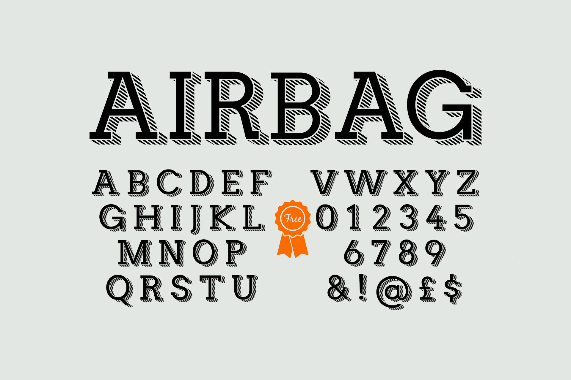 Airbag typeface Slab Serif Fonts  Creative Market