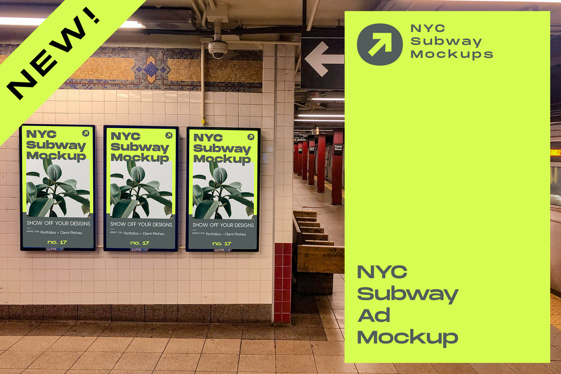Download NYC Subway Ad Mockup ~ Mockup Templates ~ Creative Market