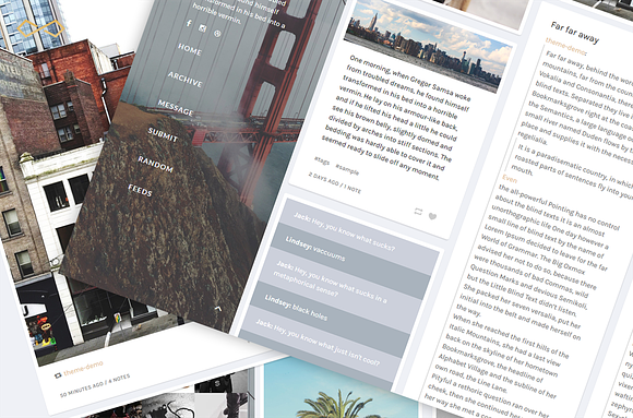 Coast - Minimal Grid Tumblr Theme in Tumblr Themes - product preview 2
