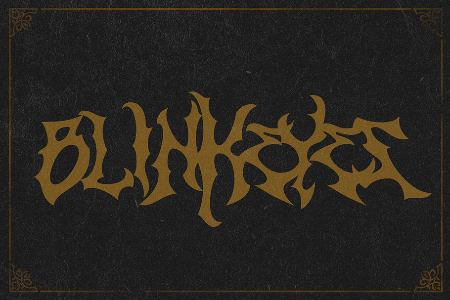 ZAMRUDS - Tribal Deathmetal Font in Blackletter Fonts - product preview 2