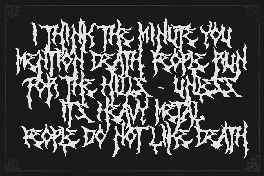 ZAMRUDS - Tribal Deathmetal Font in Blackletter Fonts - product preview 5