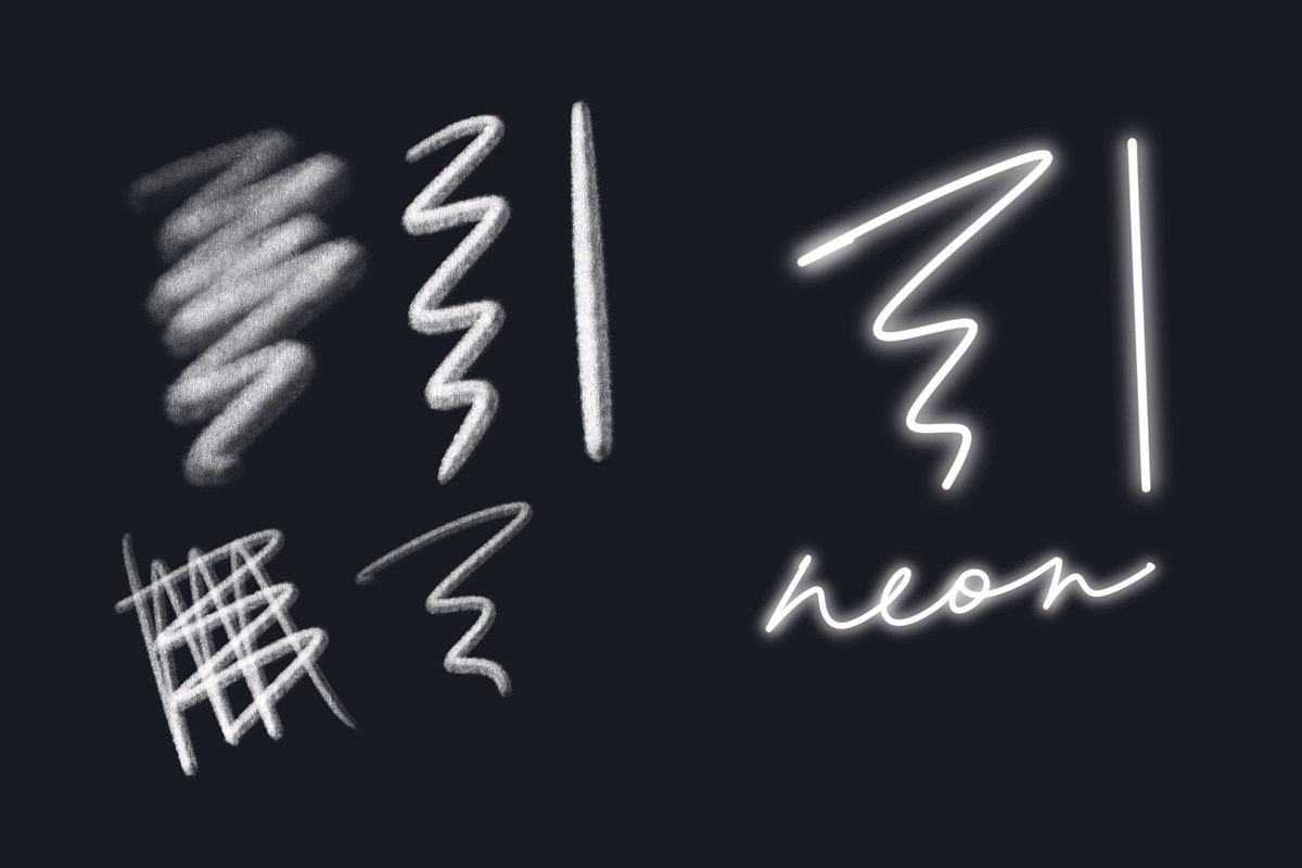 Pencil Procreate Brushes + Neon in Photoshop Brushes - product preview 13