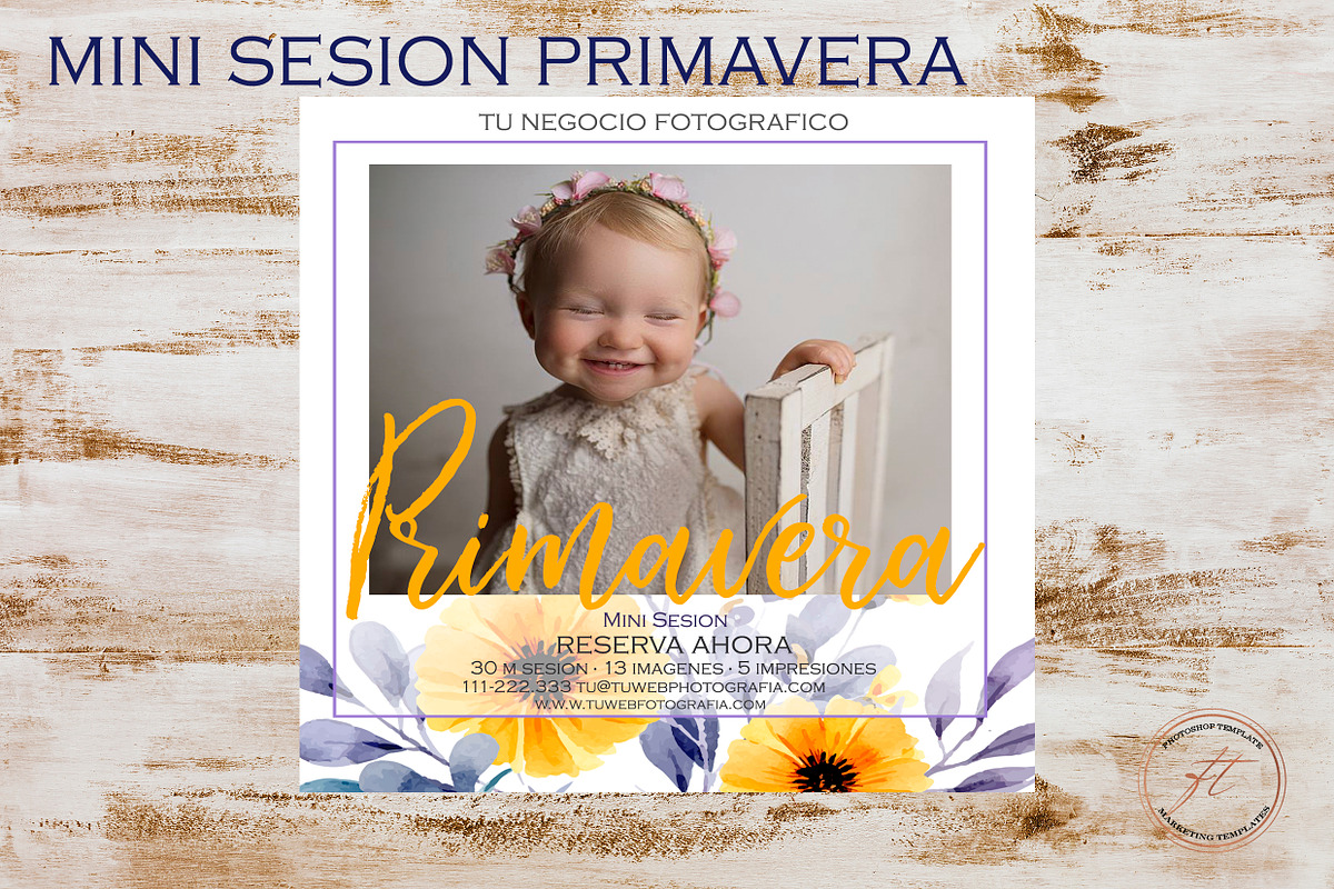 Floral Spring Mini Session  in Flyer Templates