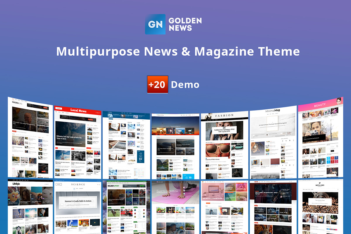 GoldenNews - Creative Magazine/News in WordPress Magazine Themes